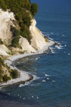 View of chalk cliffs in Jasmund National Park on Rügen, Sassnitz, Rügen, Mecklenburg-Western