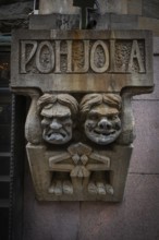 Trolls, stone figures from Kalevala, art nouveau architecture, Pohjola insurance building,
