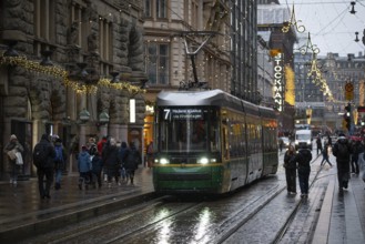 Alexanterinkatu, main shopping street in the city center, designed by Carl Ludwig Engel, with