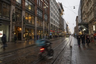 Alexanterinkatu, main shopping street in the city center, designed by Carl Ludwig Engel, Christmas