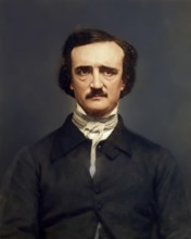 Portrait of Edgar Allan Poe, 1809 – 1849, American writer, digitally edited according to a