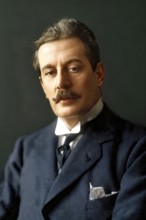 Giacomo Puccini, 1858 –1924, Italian composer, digitally edited according to a photograph