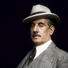 Giacomo Puccini, 1858 –1924, Italian composer, digitally edited according to a photograph by