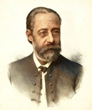 Bedrich Smetana, 1824 – 1884, Czech composer, digital edited according to illustration by Jan
