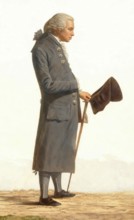 Immanuel Kant, 1724 - 1804, German philosopher of the Enlightenment, Shadow tear from 1798