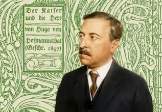 Hugo von Hofmannsthal, 1874-1929, Austrian novelist and poet, digital edited according to a