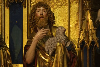 John the Baptist, high altar, shrine and predella, chancel with movable pair of double wings