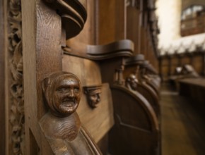 Choir stalls made of oak wood for the monks, 1493 by Jörg Syrlin the Younger, also Sürlin or