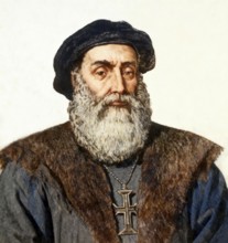 Vasco da Gama, c. 1460s – 1524, Portuguese explorer, digitally edited