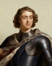 Portrait of Peter the Great, Peter I or Pyotr Alexeyevich Romanov, 1672-1725, Emperor of the
