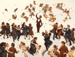 Strauss Is Playing Today, Johann Baptist Strauss II, 1825 – 1899, Austrian composer and violinist,