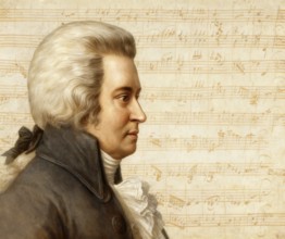 Wolfgang Amadeus Mozart, 1756 – 1791, composer of classical music, First Viennese School, notesheet