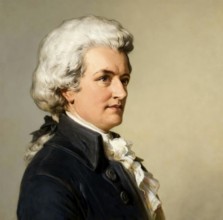 Wolfgang Amadeus Mozart, 1756 – 1791, composer of classical music, First Viennese School, digitally