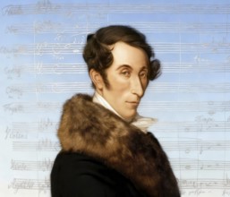 Carl Maria von Weber, 1786 - 1826, German composer, conductor and pianist, digitally edited after a