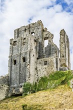 Ruins of Corfe Castle, Wareham, Dorset, England, United Kingdom