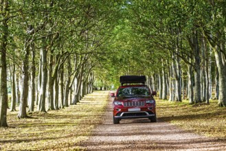 4x4 car trip with roof tent on the Scottish wilderness, Scotland, United Kingdom