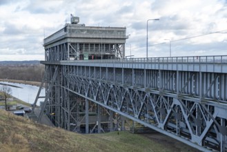 Old boat lift, Oder-Havel Canal, Niederfinow, Brandenburg, Germany