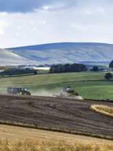 Scottish fields and farms, Southeast Scotland, UK