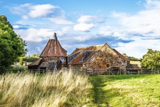 Preston Mill and Phantassie Doocot, River Tyne, East Lothian, Scotland, UK