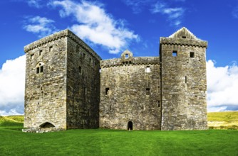 Hermitage Castle, Hermitage Water, Liddesdale, Roxburghshire, Newcastleton, Hawick, Scotland, UK