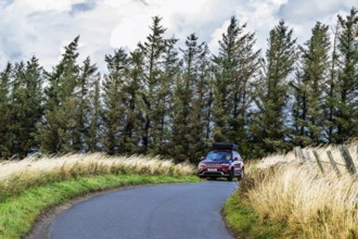 4x4 car trip with roof tent on the Scottish wilderness, Scotland, United Kingdom