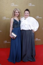 Meltem Kaptan and Derya Kaptan arriving for the European Film Awards at the House of World Cultures