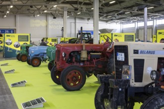 Old agricultural machinery as part of the special exhibition on 100 years of Green Week at Green