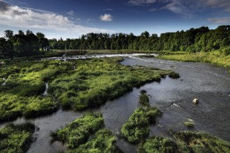 Valley of the Windau near Kuldiga with lush greenery and running water, Kuldiga, Courland, Latvia