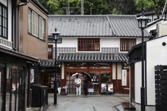 Quiet street with traditional buildings and Japanese architecture, Kurashiki, Japan