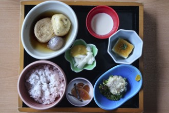 Different yuba dishes at Yuba Yuzen, Nikko, Nikko, Tochigi, Japan