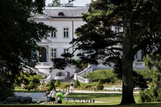 Castle with the amber museum in the middle of a botanical garden in Palanga, Palanga, Klaipeda