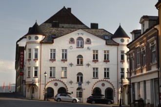 A distinctive Art Nouveau building with decorative elements in Ålesund, Ålesund, Norway