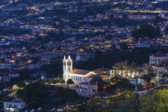 Dusk, São Gonçalo Paróquia Church, Funchal, Madeira, Portugal