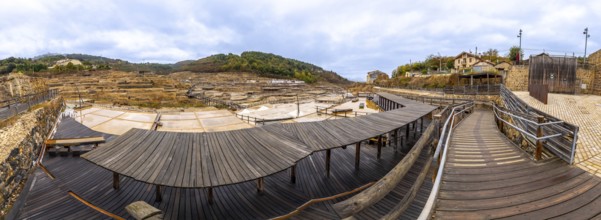 Anana salt flats showing ancient salt evaporation ponds in the salt valley, featuring a network of