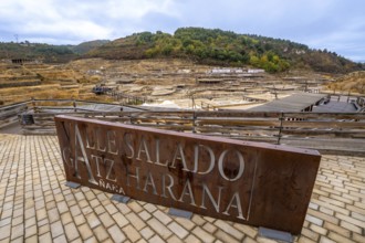Salt valley of anana, showing historic salt flats and evaporation pans, an ancient salt production