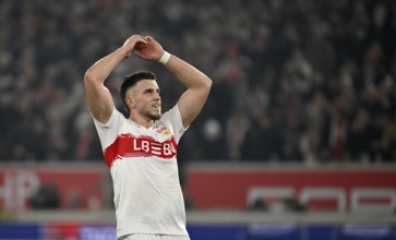 Goal celebration Ermedin Demirovic VfB Stuttgart (09) MHPArena, MHP Arena Stuttgart,