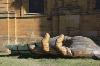 The glass ark, artists Ronald Fischer and Hubert Stern, a five metre long art object supported by a