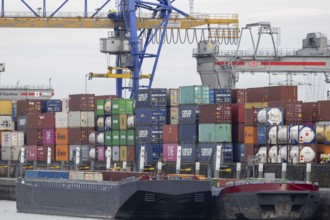 The port of Mannheim, Baden-Württemberg. It is considered one of the most important inland ports in