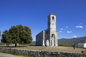 San Michele de Murato Romanesque Pisan Church, Bevinco Valley, Haute-Corse Department, Corsica,