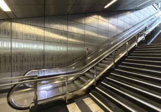 Benrather Straße subway station, Werhahn line, designed by artist Thomas Stricker, Düsseldorf,