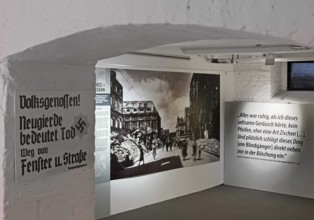 Historic air raid shelter, memorial and exhibition, Düsseldorf, North Rhine-Westphalia, Germany