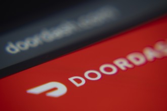 Dhaka, Bangladesh- 02 Dec 2025: A Close-up of a laptop screen is displaying the DoorDash web