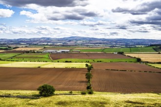 Scottish fields and farms, Southeast Scotland, UK