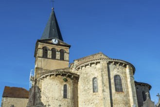 St Mazeran's Church of Bout-Vernet. Allier department. Auvergne Rhone Alpes. France. Europe