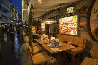 Gasthaus Löwenbräu in Baden-Baden. In winter time, the inn transforms its beer garden into an