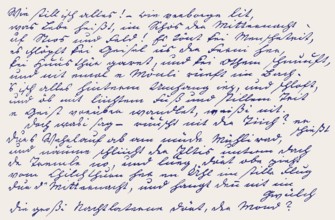 Hand-written poem by Johann Peter Hebel, 1760 - 1826, a German poet, a Protestant theologian and