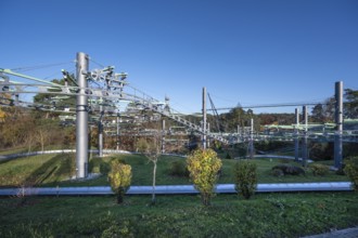 Ski lift for the summer toboggan run in Erlebnisfelsen Pottenstein, Pottenstein, Upper Franconia,