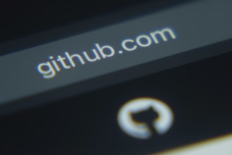 Dhaka, Bangladesh- 02 Dec 2025: A Close-up of a laptop screen is displaying the GitHub web