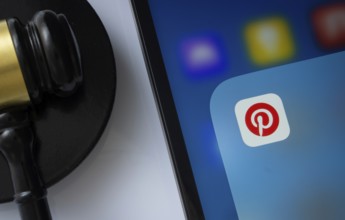 Dhaka, Bangladesh- 05 March 2025: A close up of an iPad screen displaying the Pinterest app