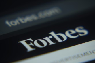 Dhaka, Bangladesh- 02 Dec 2025: A Close-up of a laptop screen is displaying the Forbes web